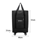 Maxbell Rolling Duffle Bag Storage Bag Waterproof Wheeled for Sports Weekend Camping dark blue