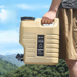 Maxbell 12L Water Container with Spigot Water Carrier for Backpacking Outdoor Hiking khaki