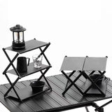 Maxbell Camping Folding Storage Rack Convenient Sturdy Holder for Home Garden Indoor