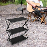 Maxbell Camping Folding Storage Rack Convenient Sturdy Holder for Home Garden Indoor
