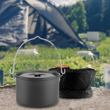 Maxbell Hanging Pot Practical Kitchen Cookware Camping Pot for BBQ Picnics Explorers