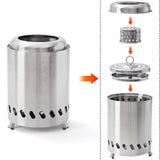 Maxbell Camping Furnace Detachable Wood Burner Furnace for Beach Outdoor Sports Backyard