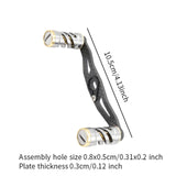 Maxbell Fishing Reel Handle 8mmx5mm Repair Diy Lightweight Aluminum Alloy Rocker Arm Silver