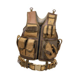 Maxbell Outdoor Adventure Vest CS for Jogging Strength and Endurance Training Gaming Brown