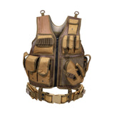 Maxbell Outdoor Adventure Vest CS for Jogging Strength and Endurance Training Gaming Brown