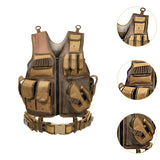 Maxbell Outdoor Adventure Vest CS for Jogging Strength and Endurance Training Gaming Brown