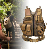 Maxbell Outdoor Adventure Vest CS for Jogging Strength and Endurance Training Gaming Brown