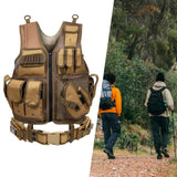 Maxbell Outdoor Adventure Vest CS for Jogging Strength and Endurance Training Gaming Brown