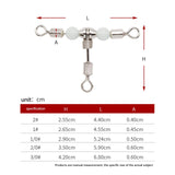 Maxbell 3Pcs T Shape Swivels Rolling Swivels Fishing Supplies Fishing Line Connector