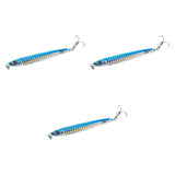 Maxbell 3x Top Water Fishing Lures with Hook for Men Outdoor Activities Boat Fishing Blue