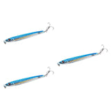 Maxbell 3x Top Water Fishing Lures with Hook for Men Outdoor Activities Boat Fishing Blue