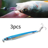 Maxbell 3x Top Water Fishing Lures with Hook for Men Outdoor Activities Boat Fishing Blue