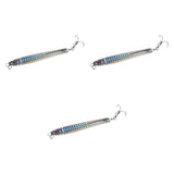 Maxbell 3x Top Water Fishing Lures with Hook for Men Outdoor Activities Boat Fishing Silver