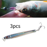 Maxbell 3x Top Water Fishing Lures with Hook for Men Outdoor Activities Boat Fishing Silver