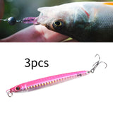 Maxbell 3x Top Water Fishing Lures with Hook for Men Outdoor Activities Boat Fishing Pink
