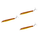 Maxbell 3x Top Water Fishing Lures with Hook for Men Outdoor Activities Boat Fishing Gold