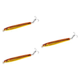 Maxbell 3x Top Water Fishing Lures with Hook for Men Outdoor Activities Boat Fishing Gold