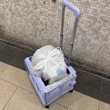 Maxbell Grocery Shopping Cart Handcart Shopping Hand Truck for Home Groceries Moving purple