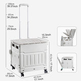 Maxbell Grocery Shopping Cart Handcart Shopping Hand Truck for Home Groceries Moving gray