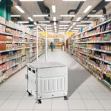 Maxbell Grocery Shopping Cart Handcart Shopping Hand Truck for Home Groceries Moving gray