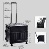 Maxbell Grocery Shopping Cart Handcart Shopping Hand Truck for Home Groceries Moving black
