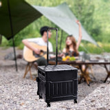 Maxbell Grocery Shopping Cart Handcart Shopping Hand Truck for Home Groceries Moving black