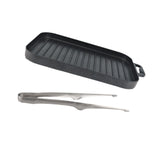 Maxbell BBQ Griddle Teppanyaki Plate Camping Grilling Pan for Barbecue Travel Indoor