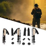 Maxbell Walking Stick Portable Hiking Pole for Hiking Outdoor Adventures Backpacking Black