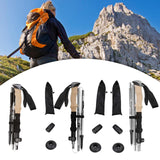 Maxbell Walking Stick Portable Hiking Pole for Hiking Outdoor Adventures Backpacking Black