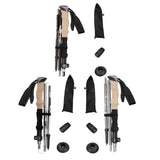 Maxbell Walking Stick Portable Hiking Pole for Hiking Outdoor Adventures Backpacking Black