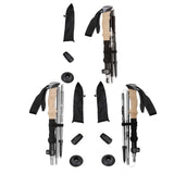 Maxbell Walking Stick Portable Hiking Pole for Hiking Outdoor Adventures Backpacking Black