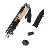 Maxbell Walking Stick Portable Hiking Pole for Hiking Outdoor Adventures Backpacking Black