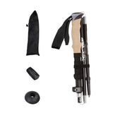 Maxbell Walking Stick Portable Hiking Pole for Hiking Outdoor Adventures Backpacking Black