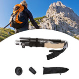 Maxbell Walking Stick Portable Hiking Pole for Hiking Outdoor Adventures Backpacking Black