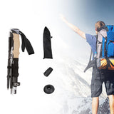 Maxbell Walking Stick Portable Hiking Pole for Hiking Outdoor Adventures Backpacking Black