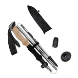 Maxbell Walking Stick Portable Hiking Pole for Hiking Outdoor Adventures Backpacking Silver