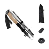 Maxbell Walking Stick Portable Hiking Pole for Hiking Outdoor Adventures Backpacking Silver