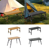 Maxbell Outdoor Folding Table Furniture Portable Igt Table for Fishing Picnic Garden Brown 88x38.5x38.5cm