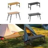 Maxbell Outdoor Folding Table Furniture Portable Igt Table for Fishing Picnic Garden Brown 88x38.5x38.5cm