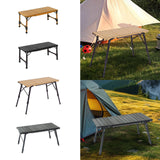 Maxbell Outdoor Folding Table Furniture Portable Igt Table for Fishing Picnic Garden Brown 88x38.5x38.5cm