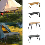 Maxbell Outdoor Folding Table Furniture Portable Igt Table for Fishing Picnic Garden Brown 88x38.5x38.5cm