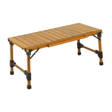 Maxbell Outdoor Folding Table Furniture Portable Igt Table for Fishing Picnic Garden Brown 88x38.5x38.5cm