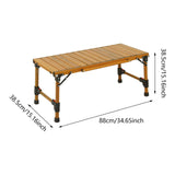 Maxbell Outdoor Folding Table Furniture Portable Igt Table for Fishing Picnic Garden Brown 88x38.5x38.5cm