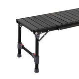 Maxbell Outdoor Folding Table Furniture Portable Igt Table for Fishing Picnic Garden Black 88x38.5x38.5cm