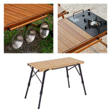 Maxbell Outdoor Folding Table Furniture Portable Igt Table for Fishing Picnic Garden Brown 96x46x63cm