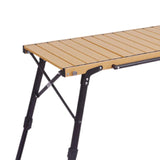 Maxbell Outdoor Folding Table Furniture Portable Igt Table for Fishing Picnic Garden Brown 96x46x63cm