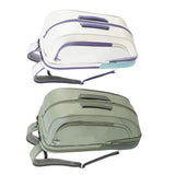 Maxbell Badminton Backpack Trendy Water Resistant Carrier PU Leather Sports Backpack White