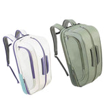 Maxbell Badminton Backpack Trendy Water Resistant Carrier PU Leather Sports Backpack White