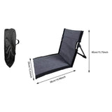 Maxbell Floor Chair with Back Support Camping Chair for Mountaineering Yard Concerts Grey 39cmx40cmx38cm