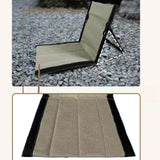 Maxbell Floor Chair with Back Support Camping Chair for Mountaineering Yard Concerts Grey 39cmx40cmx38cm